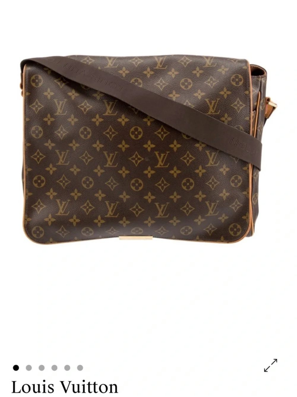 Louis Vuitton Brown Monogram Canvas Messenger Bag with Dark Brown Strap - Picture 3 of 6